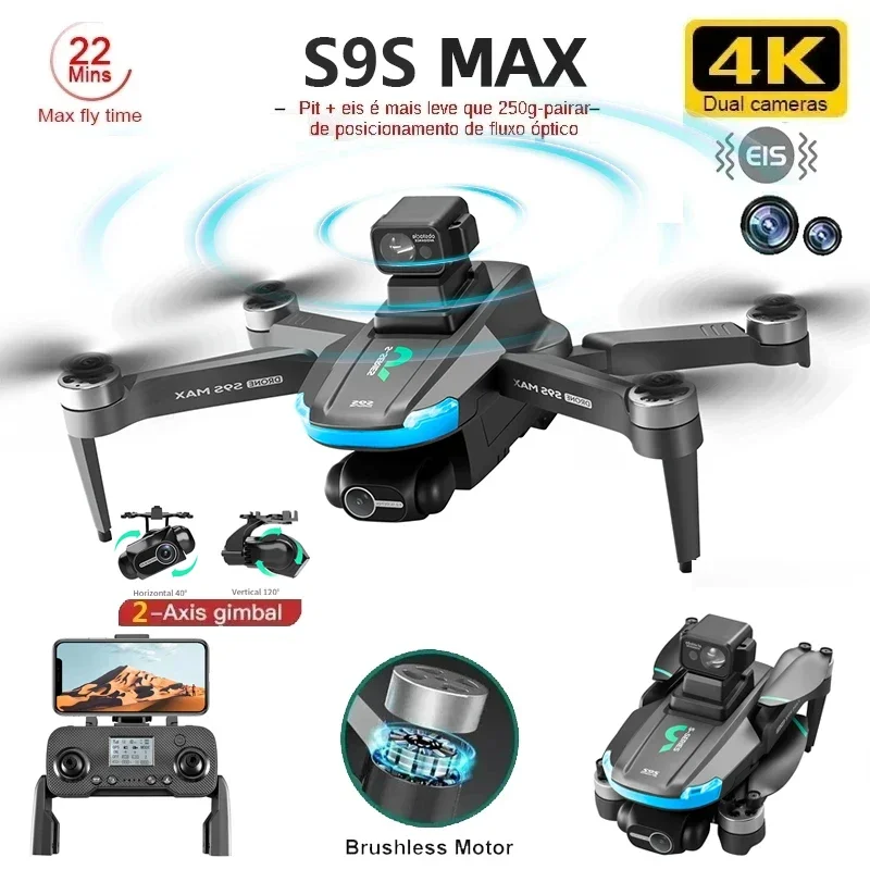Drone Gimbal 2 Axis - Nuevo S9S MAX MINI Drone 4K