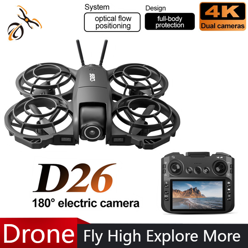 Drone Gimbal 2 Axis - Dron D26 4K Aéreo HD 180