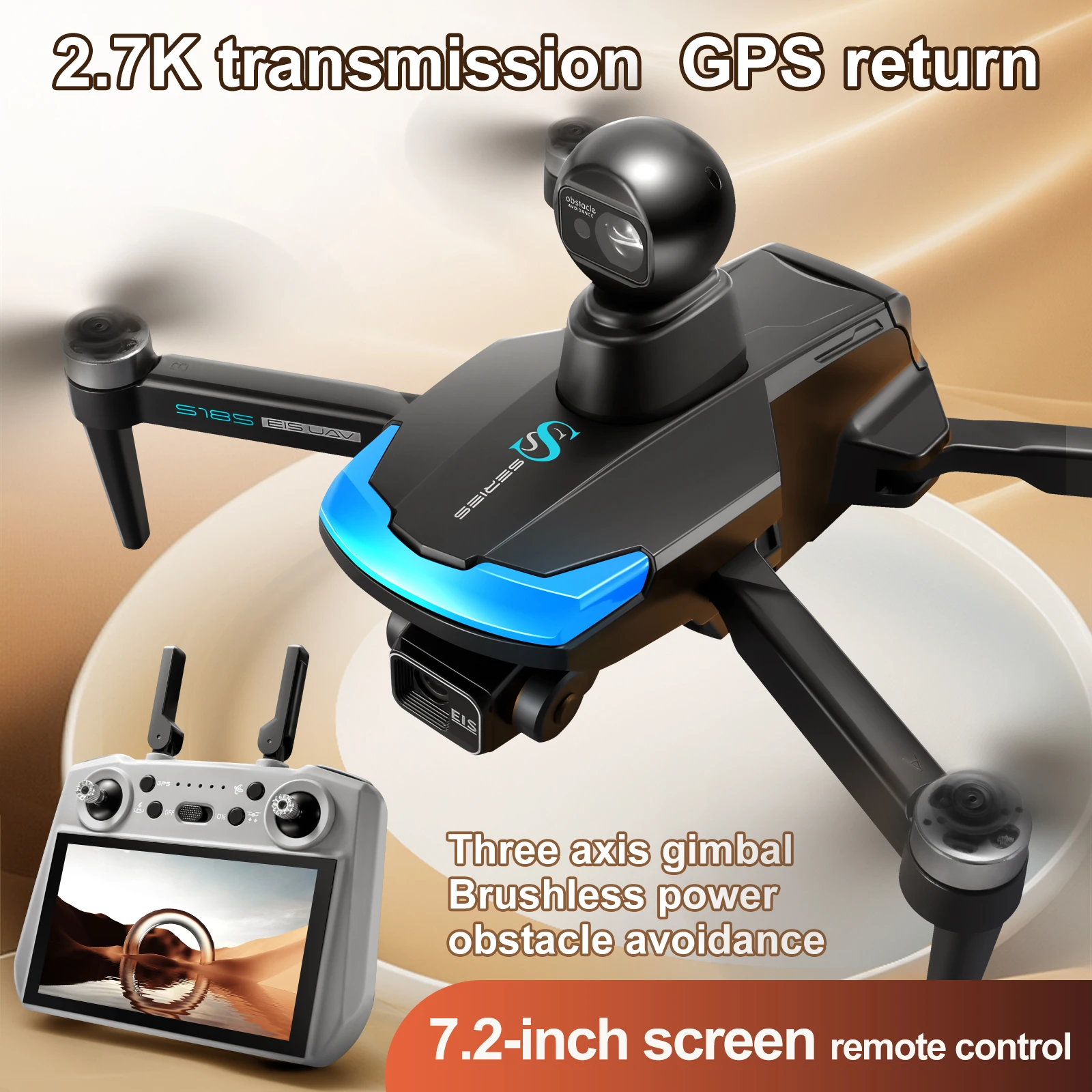Dron profesional S185 2,7 K HD - Drone Gimbal 3 Axis reseña y precio