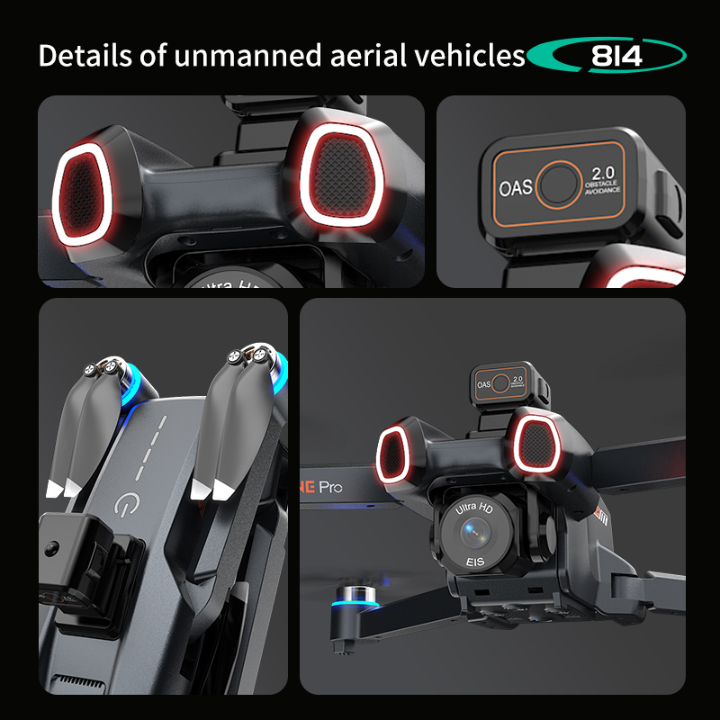 Dron profesional 814 con cámar - Drone Gimbal 2 Axis reseña y precio